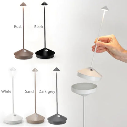 Rechargeable LED Accent Light Aluminum 12 in Tall 185 Lumen Cordless Dimmable 2700K for Patio Bedroom Dining Room Restaurant Nightstand
