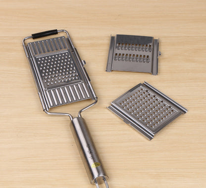 Handheld Vegetable Grater Stainless Steel 4-Piece Kitchen Slicer Set for Cheese Carrots Potatoes Zucchini Prep Tool for Home Cooking