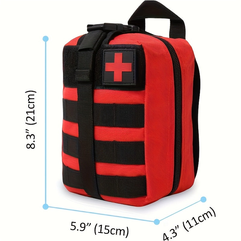 Emergency Medical Supply Kit with Tourniquet Black Zippered Portable Trauma Bag for Hiking Camping Vehicle Travel Outdoor Adventure Backcoun