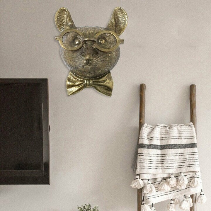 Decoración de pared de cabeza de animal 3D de vida silvestre para el hogar