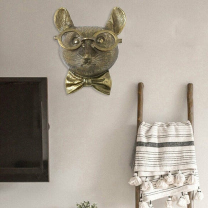Decoración de pared de cabeza de animal 3D de vida silvestre para el hogar