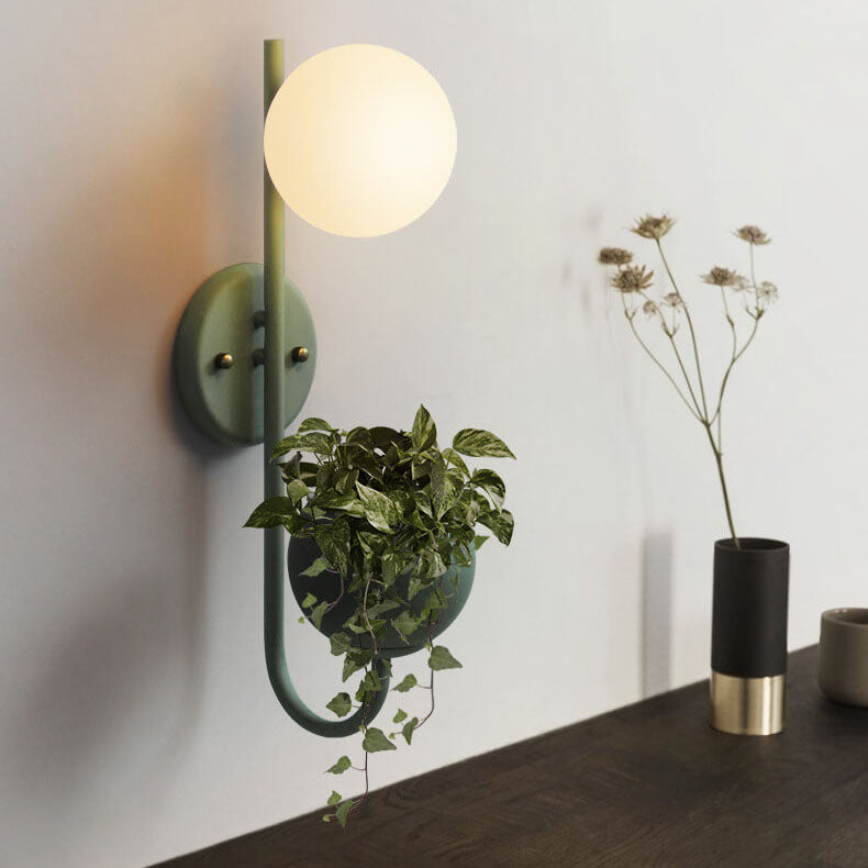Glass Shade Sconce Light Iron 9 in Wide for Bedroom Bedside Reading Hallway Accent Hardwired Fixture Industrial Modern Minimalist Decor