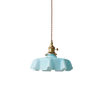 Hanging Ceiling Light Fixture Textured Dome Shade White Beige Pink Blue for Kitchen Island Dining Room Adjustable Height Indoor Pendant Lamp