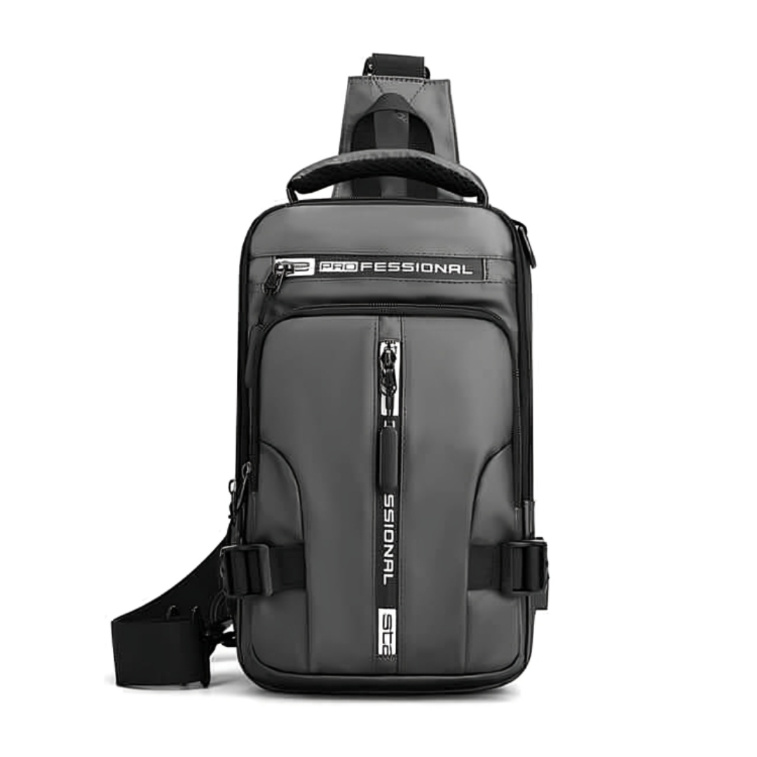 Bolso bandolera con cremalleras ocultas antirrobo y puerto de carga USB – Mochila de nailon resistente al agua para viajes, desplazamientos y uso diario