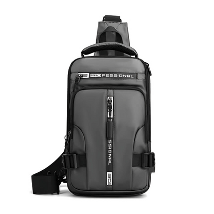 Bolso bandolera con cremalleras ocultas antirrobo y puerto de carga USB – Mochila de nailon resistente al agua para viajes, desplazamientos y uso diario