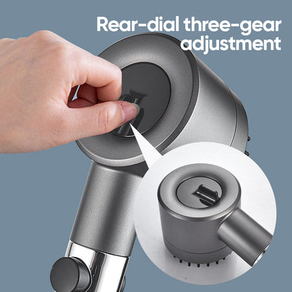 3-Mode High-Pressure Handheld Shower Head with On/Off Pause Switch & Built-In Water Filter