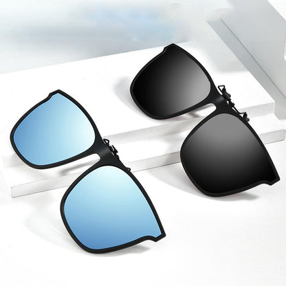 Polarized Flip-Up Clip-On Sunglasses for Prescription Glasses | UV400 Protection | Lightweight Magnesium Alloy | Driving Fishing Outdoor | M