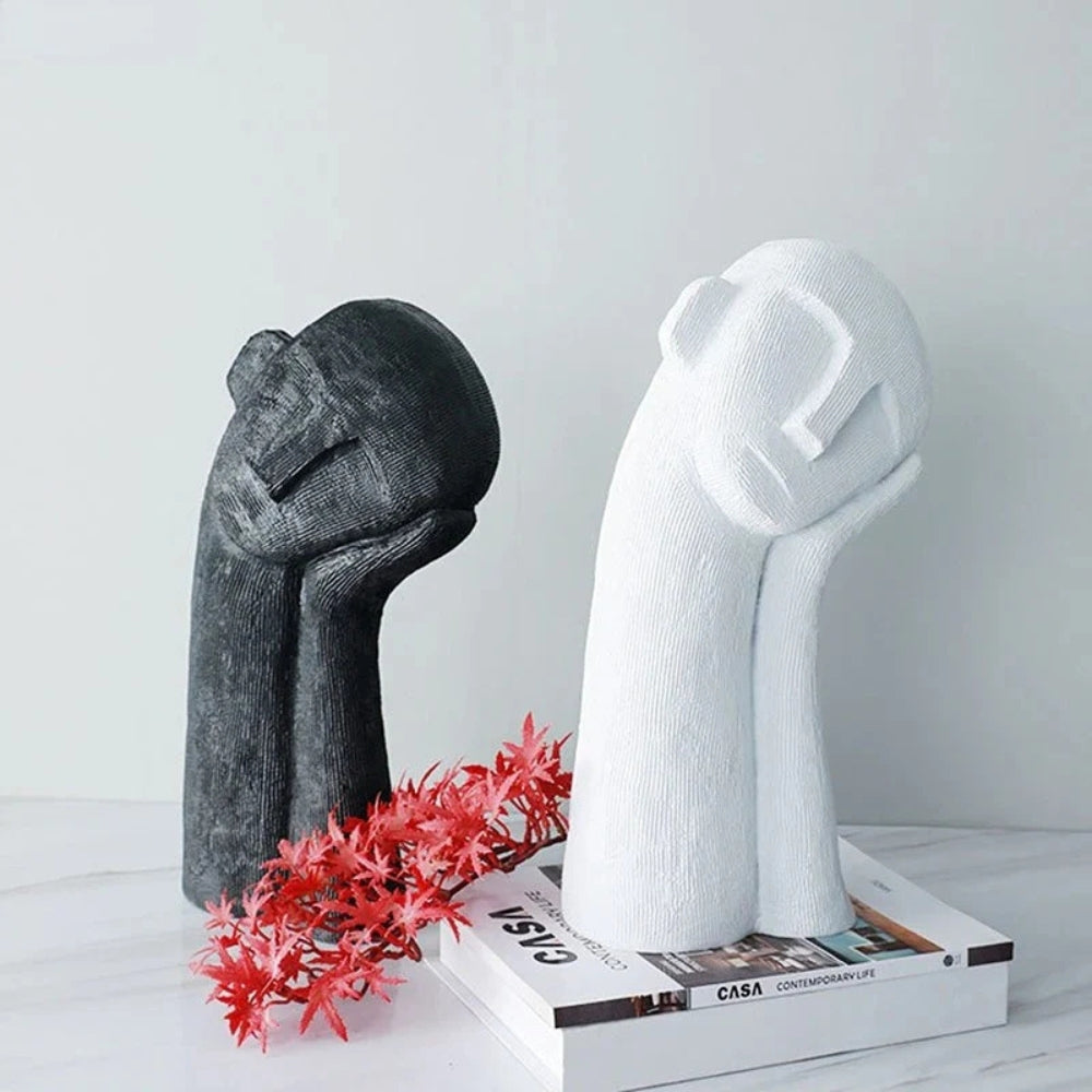 Dare Figurine - Modern Abstract Resin Sculpture, Asymmetrical Design