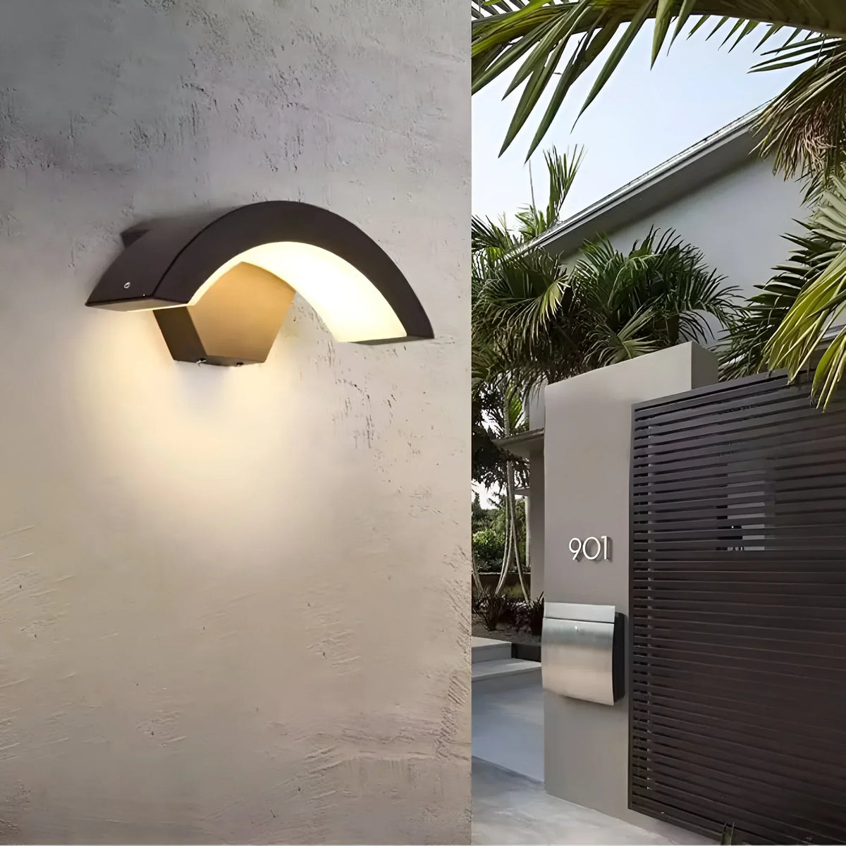 Outdoor Security Light with Motion Sensor | Weather-Resistant LED Wall Sconce for Porch, Patio & Entryway | 18W Automatic Dusk-to-Dawn