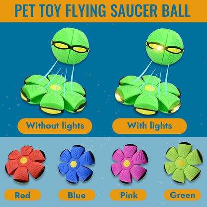 Self-Rolling LED Dog Ball Toy – Motion-Activated Light-Up Frisbee Disc for Interactive Fetch & Indoor Outdoor Play
