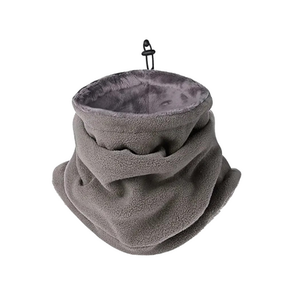 Adjustable Fleece Neck Gaiter with Drawstring for Winter Sports & Outdoor Activities – Versatile Face Cover