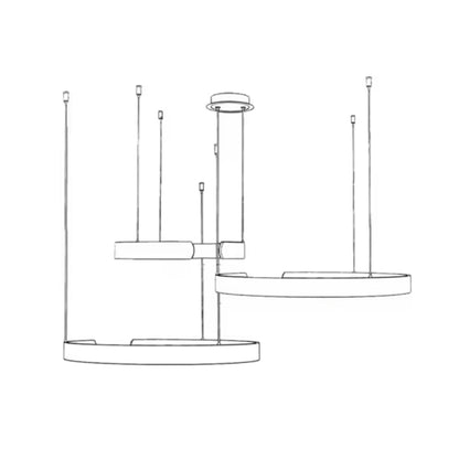 Lámpara de techo LED circular con anillo de aluminio de 20 pulgadas, altura ajustable para isla de cocina, comedor, vestíbulo, luz tipo halo colgante moderna, eficiencia energética
