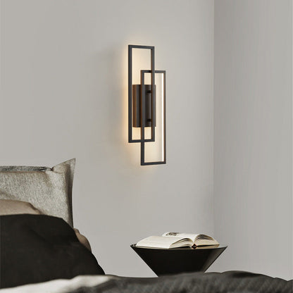Modern Linear LED Wall Sconce 16 in Matte Black Aluminum for Hallways Bedrooms Living Rooms 3000K Warm Accent Light