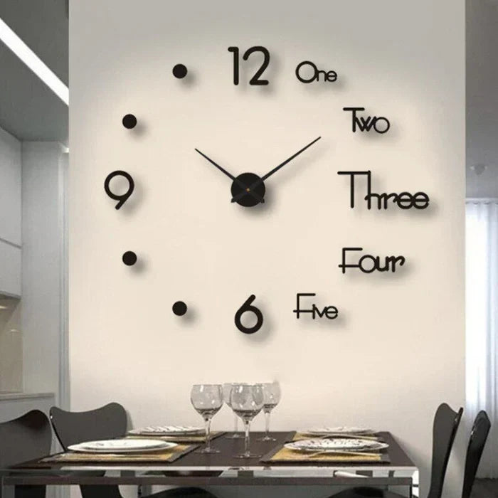 DIY Wall Clock Kit Large Modern Customizable Decorative Clock for Living Room Bedroom Black Silver Gold Red Glow in the Dark