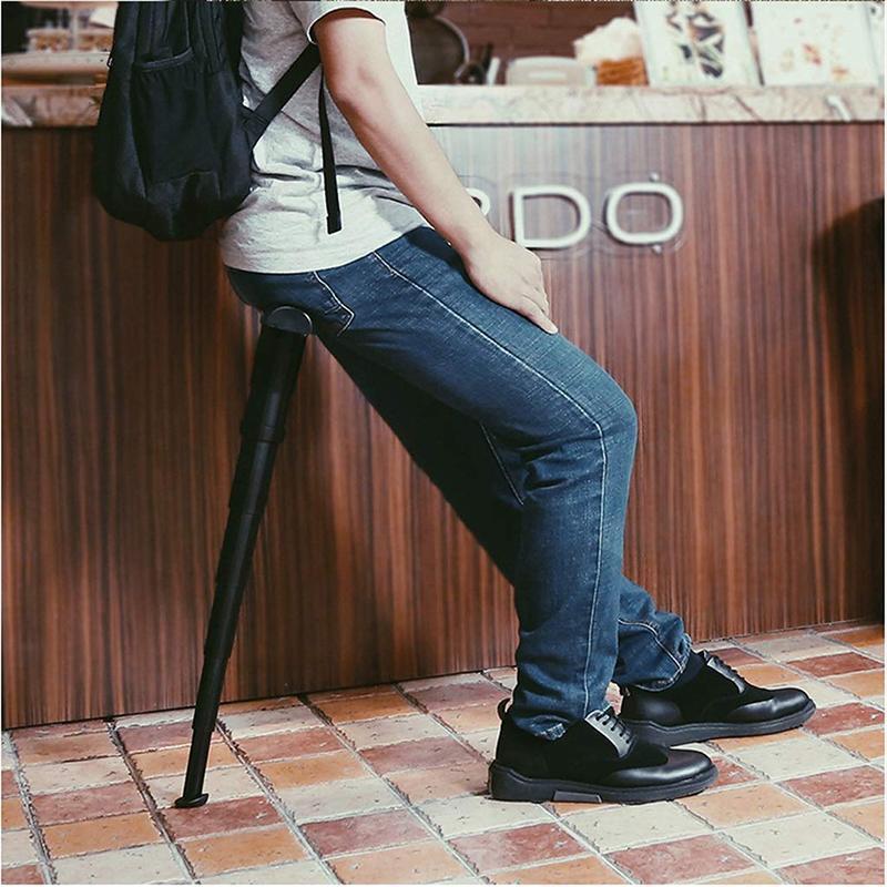 Compact Folding Stool for Outdoor Events, Hiking & Camping | Lightweight Portable Seat with Clip Attachment | Telescoping Travel Chair for