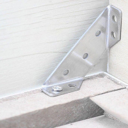 Stainless Steel Corner Braces for Furniture Reinforcement – Triangular Support Brackets for Tables Chairs Shelves Cabinets – Heavy Duty Meta