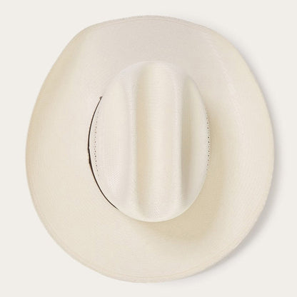 Woven Straw Western Hat with Leather Band – Ventilated Cattleman Crown for Men & Women