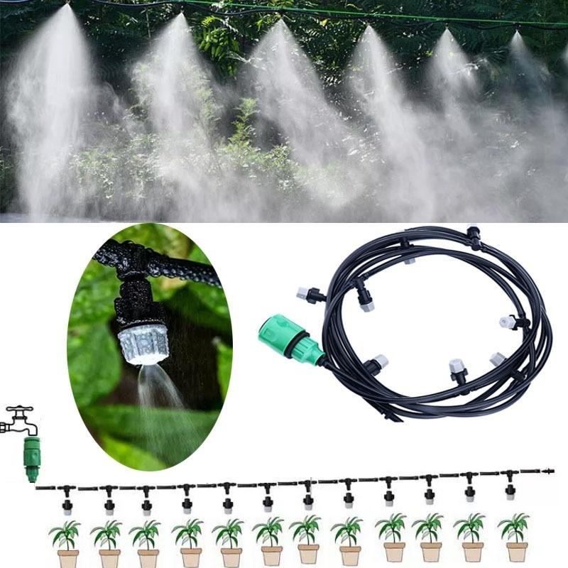 Adjustable Drip Irrigation System – 33 ft Hose with 10 Nozzles – Automatic Plant Watering for Garden Greenhouse & Patio