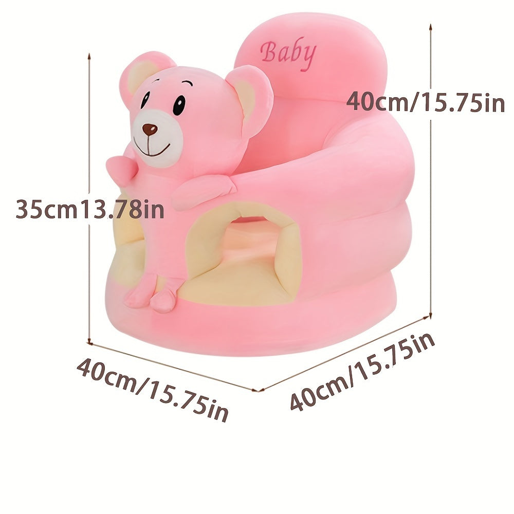 Plush Baby Support Seat for Learning to Sit – Soft Animal Character Chair with Backrest for Infants & Toddlers
