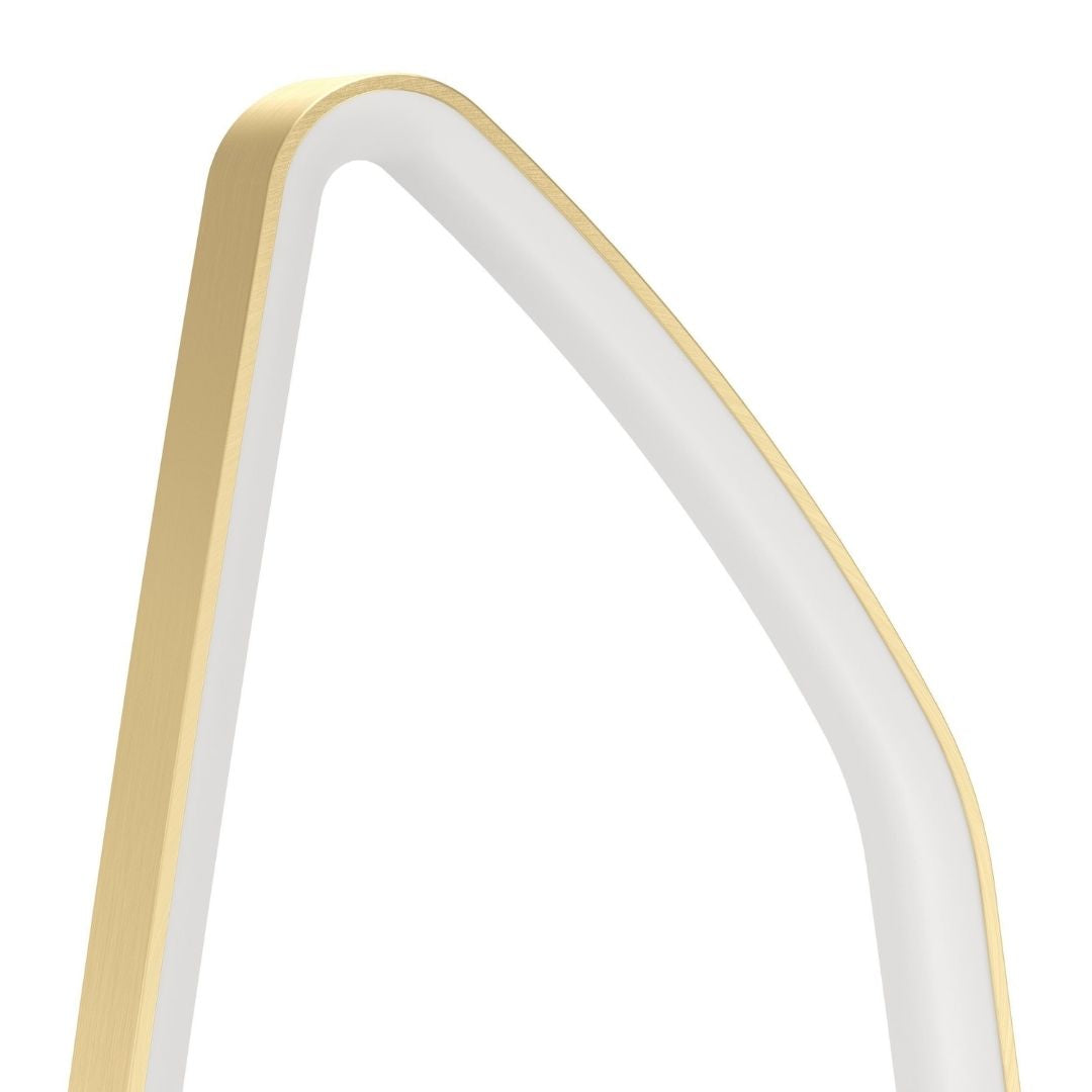 Lámpara de pie LED elegante | Diseño moderno en latón con forma orgánica | Luz blanca cálida para un ambiente acogedor en la sala de estar