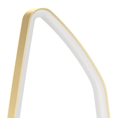 Lámpara de pie LED elegante | Diseño moderno en latón con forma orgánica | Luz blanca cálida para un ambiente acogedor en la sala de estar