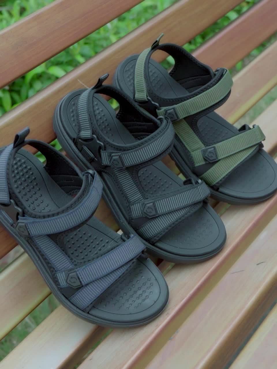 Men's Breathable Hiking Sandals with Adjustable Straps & Non-Slip Rubber Sole for Outdoor Adventures, Camping, Trekking & Trail Walking