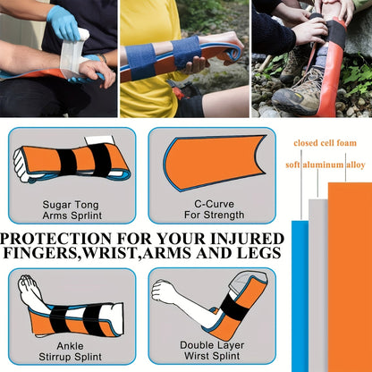 Emergency First Aid Kit with Tourniquet for Outdoor Adventures, Camping & Hiking Survival Trauma Medical Supplies | Compact Portable Bag