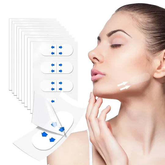 Transparent Facial Contouring Strips for Jawline & Cheek Definition – Discreet Skin Smoothing Adhesive Bands