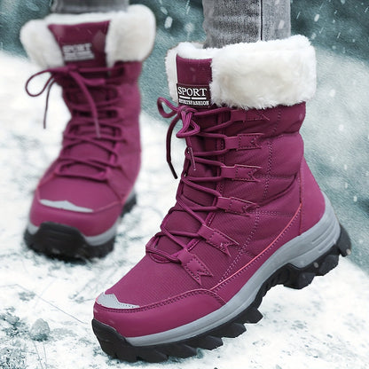 Women's Insulated Winter Boots – Warm Lined Cold-Weather Footwear with Anti-Slip Tread for Snow & Ice