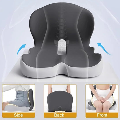 Cojín de asiento de espuma viscoelástica ortopédica con funda extraíble y lavable