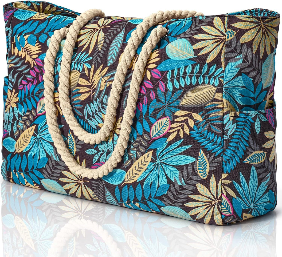Colección Coastal | Bolso de playa grande e impermeable con cierre de cremallera | Diseño a prueba de arena para aventuras veraniegas sin esfuerzo