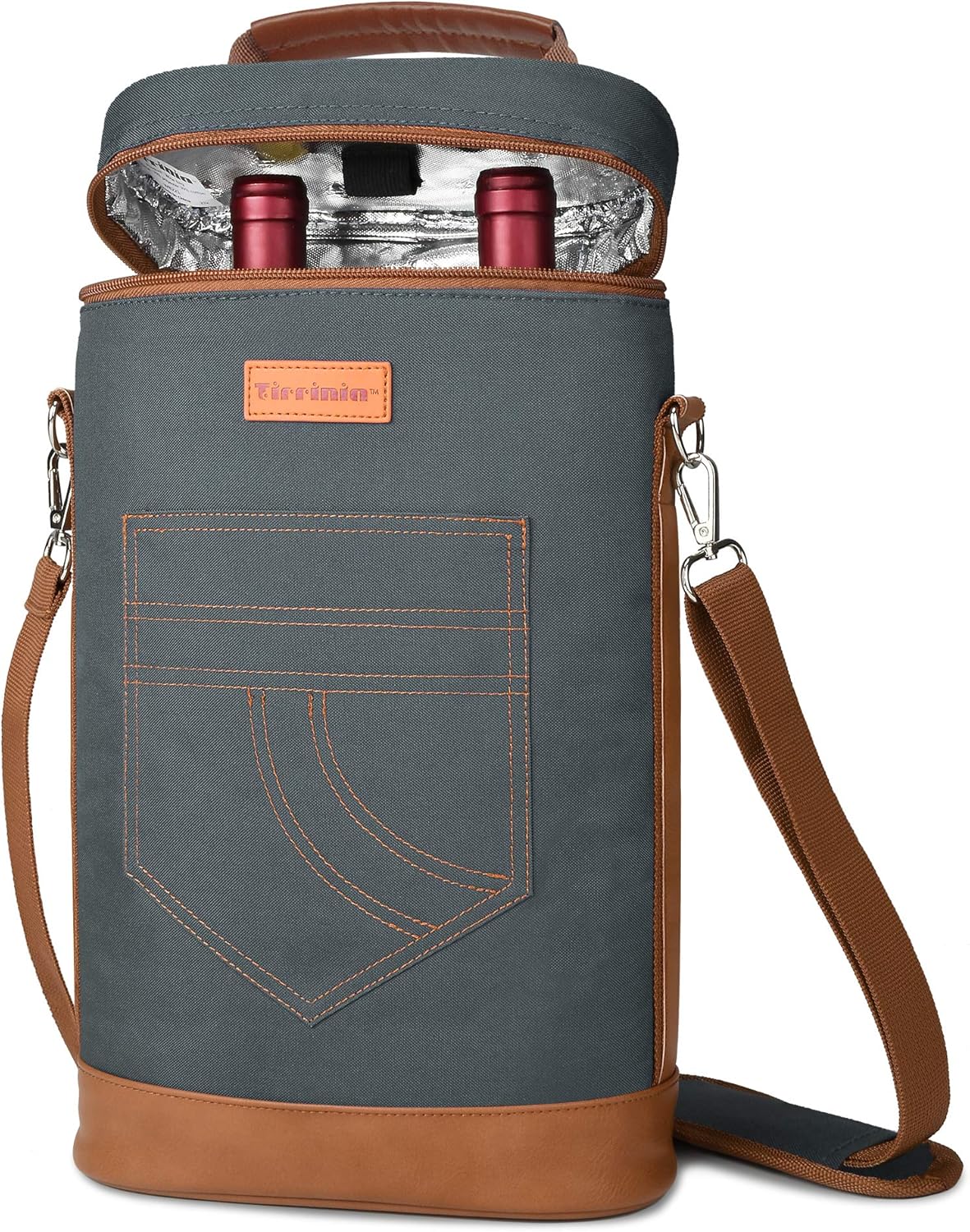 Bolsa térmica para vino con diseño acolchado | Enfriador a prueba de fugas para viajes y fiestas