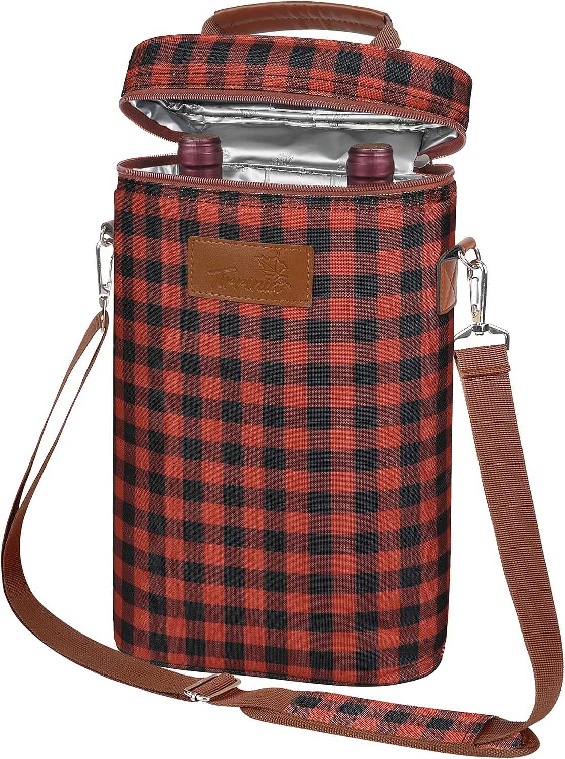 Bolsa térmica para vino con diseño acolchado | Enfriador a prueba de fugas para viajes y fiestas