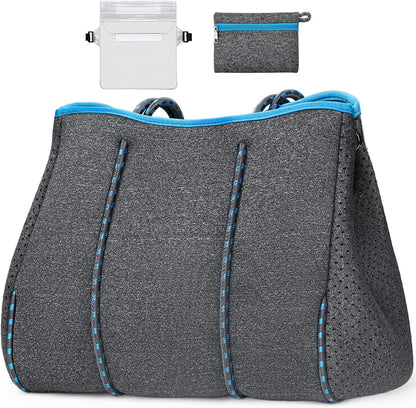 Ortekor beach Tote Bag | Large Beach Bag with Inner Pocket for Easy Organization
