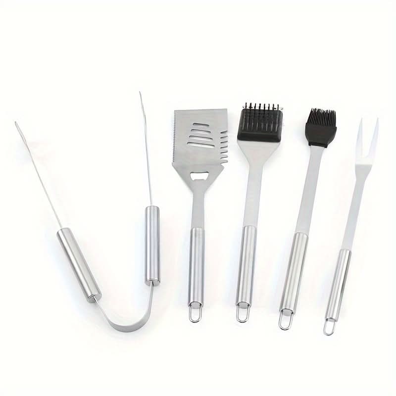 GRILLMASTER – Juego de herramientas para barbacoa de acero inoxidable con estuche de transporte