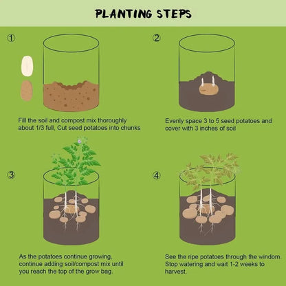 HARVESTROOT – Fabric Grow Bag Planter Set