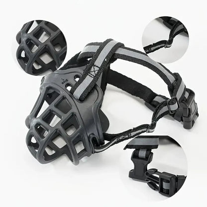 Breathable Mesh Dog Muzzle with Adjustable Straps for Training, Grooming & Safe Walks | Anti-Bite Pet Guard for Small to Large Dogs