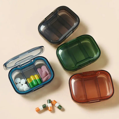 Pastillero Paxen - Estuche de viaje compacto, compartimentos múltiples