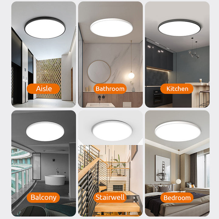 Minimalist Flush Mount Light | Ultra-Slim Design with Glare-Free Illumination | Versatile Lighting for Modern Interiors