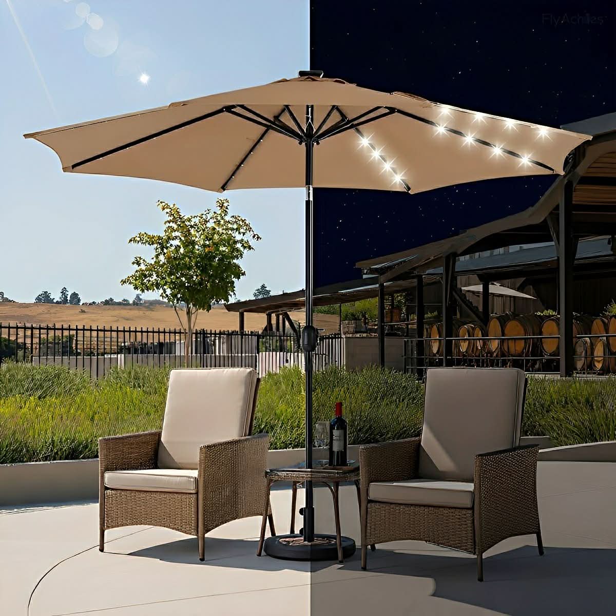CANOPYGLOW – Luces solares para sombrilla para elegantes veladas al aire libre