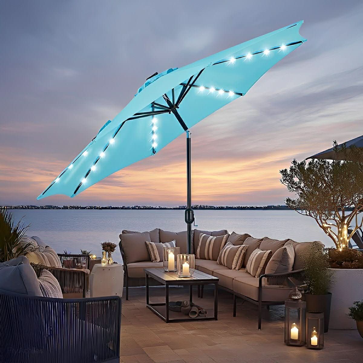 CANOPYGLOW – Luces solares para sombrilla para elegantes veladas al aire libre