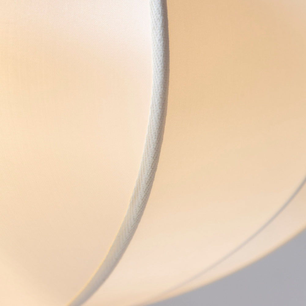 Fabric Ceiling Light 16-Inch Orb Shade for Dining Room Bedroom Kitchen Island White Silk Hanging Fixture E27 Socket Adjustable Height