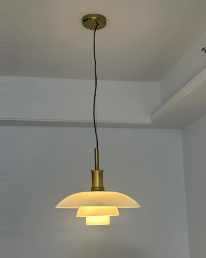 Glass Globe Ceiling Light 11-Inch White Shade Adjustable Hanging Fixture E27 Socket for Kitchen Dining Room Bedroom Modern Minimalist Scandi