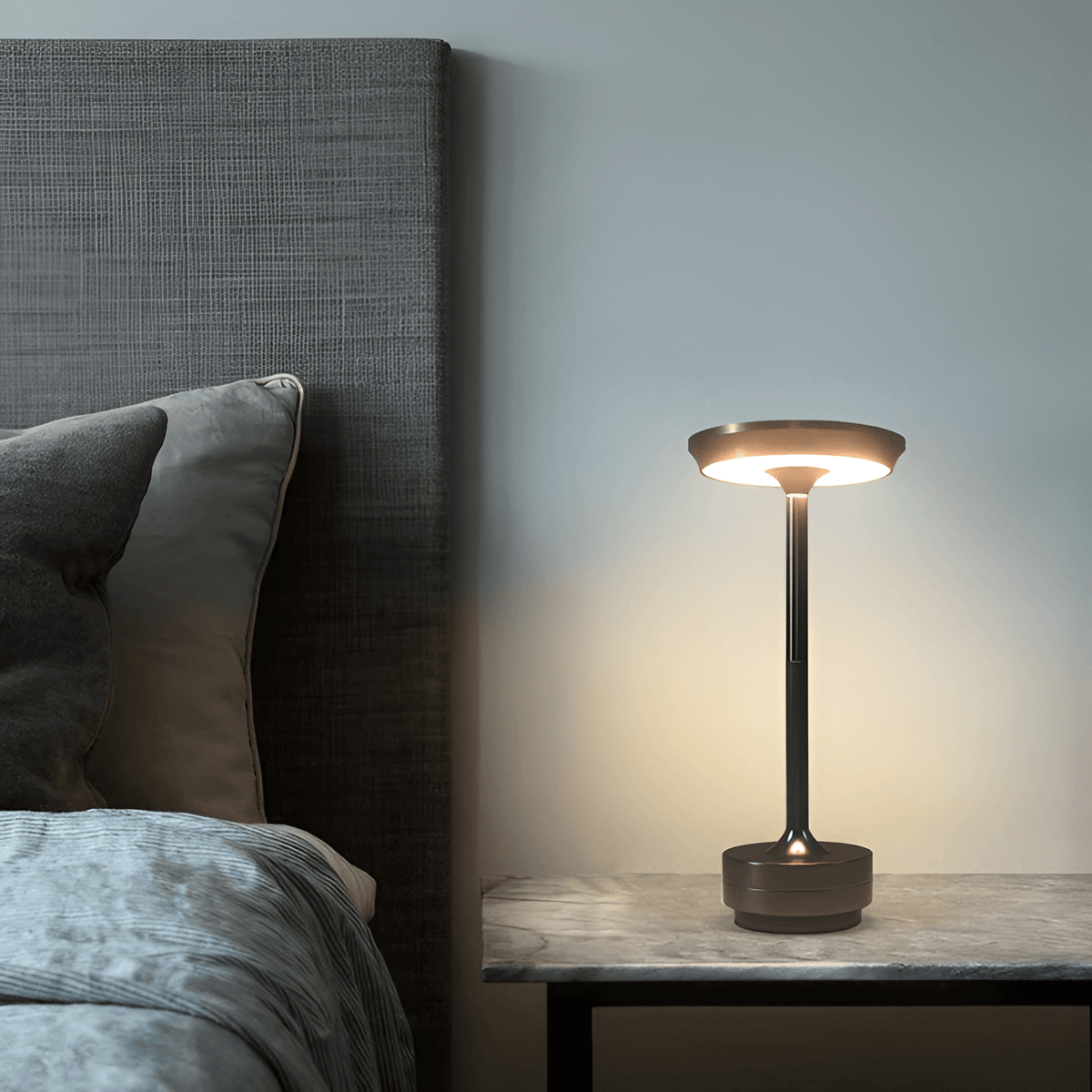Rechargeable Touch Table Lamp Portable Cordless Dimmable LED Light for Bedside Nightstand Restaurant Dining Indoor Outdoor Patio