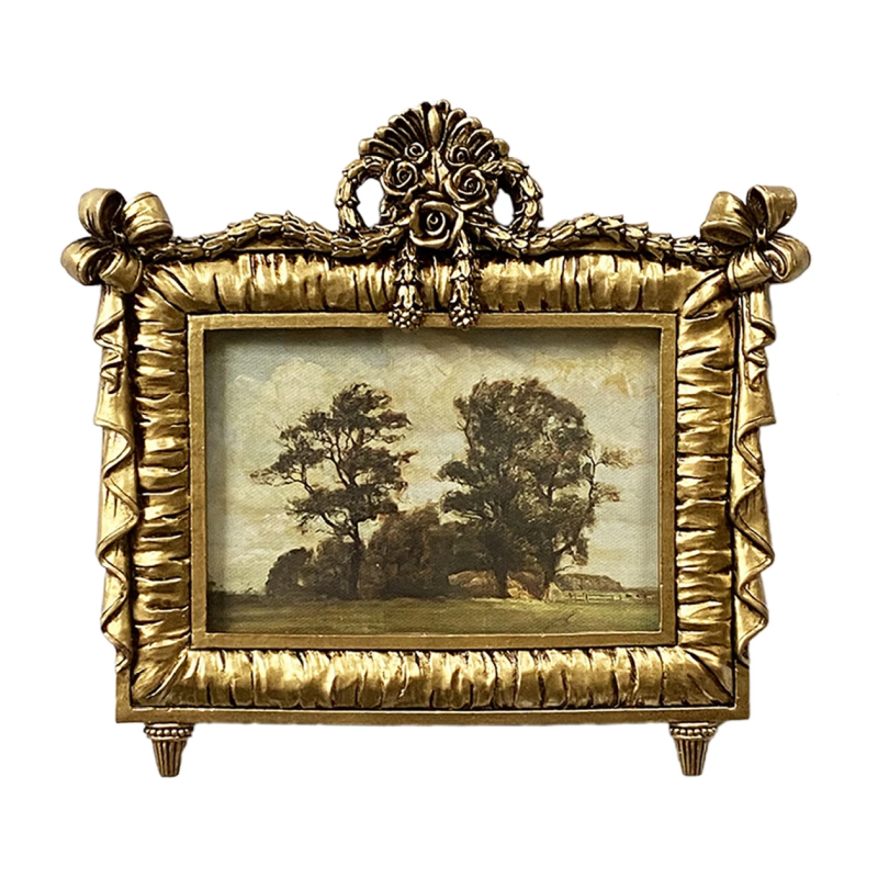Vintage Resin Picture Frame for Home Display – Ornate Antique-Style Photo Holder for Living Room & Bedroom Décor