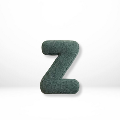 Letter-Shaped Velvet Throw Pillow — Personalized Initial Cushion for Couch, Bed & Nursery Décor