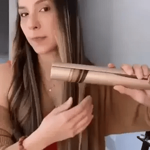 Hair Straightener & Curler Tourmaline Ceramic Adjustable Temp