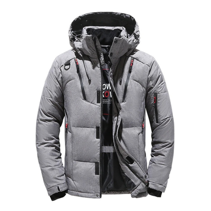 Insulated Winter Parka Jacket with Detachable Hood for Men – Windproof Cold Weather Coat for Outdoor Hiking Camping & Everyday Commuting