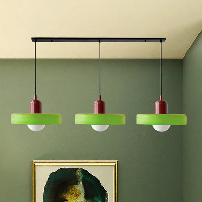 Glass Pendant Lamp 12 Inch Adjustable Height Ceiling Fixture for Bedrooms Nightstands Modern Minimalist Nordic Hanging Light E27 Socket for