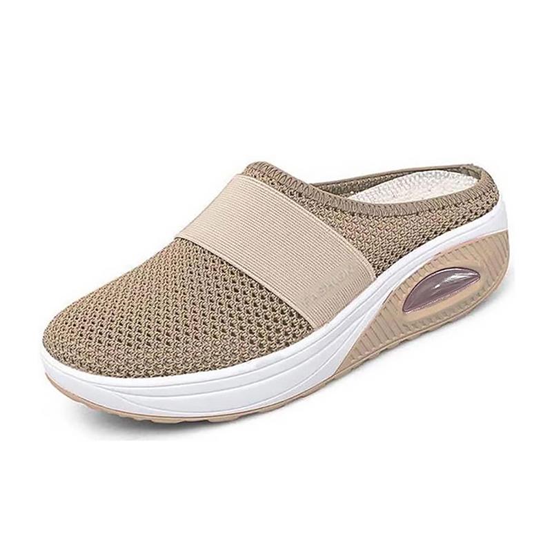 Cushioned Slip-On Sneakers with Arch Support for All-Day Walking Comfort Women's Breathable Mesh Athletic Shoes
